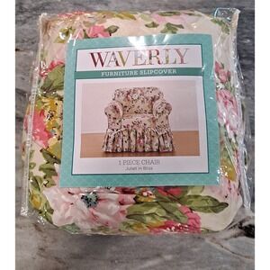 Waverly Furniture Slipcover One  Piece Chair Juliet In Bliss In Bag Shabby Chic